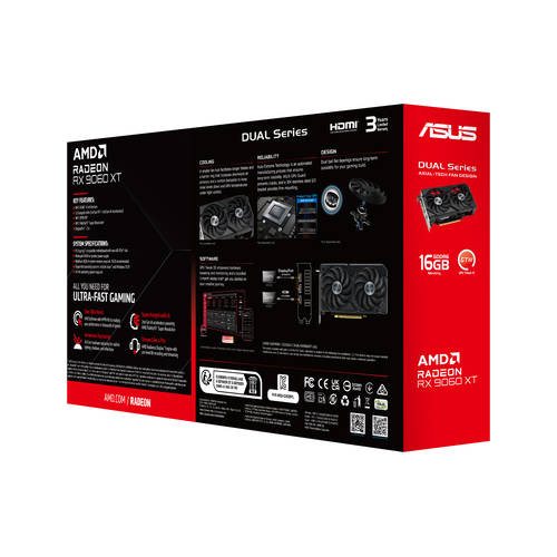 ASUS Dual -RX9060XT-16G AMD Radeon RX 9060 XT 16 Go GDDR6