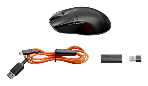 be quiet! Dark Perk Ergo | souris gaming sans fil | ultra-légère | Capteur PixArt PAW3950 | design droitier