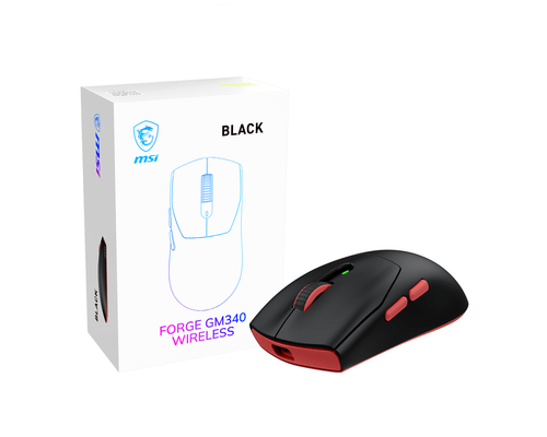 MSI Forge Gm340 Wireless Black souris Gaming Ambidextre RF sans fil + Bluetooth Optique 12000 DPI