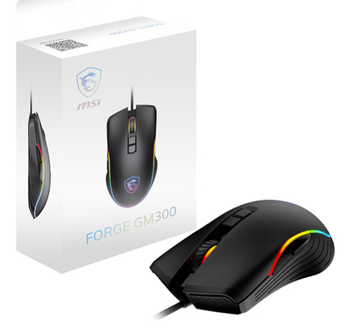 MSI FORGE GM300 souris Gaming Ambidextre USB Type-A Optique 7200 DPI