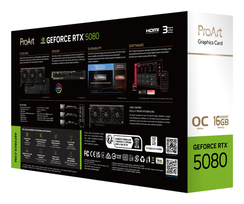 ASUS ProArt -RTX5080-O16G NVIDIA GeForce RTX 5080 16 Go GDDR7
