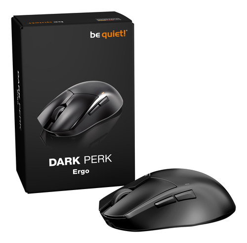 be quiet! Dark Perk Ergo | souris gaming sans fil | ultra-légère | Capteur PixArt PAW3950 | design droitier