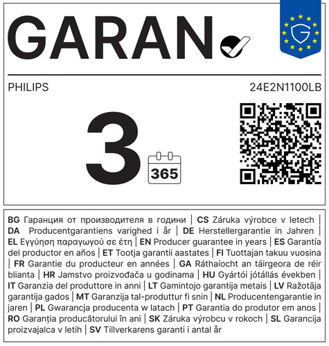 Philips 1000 series 24E2N1100LB/00 écran plat de PC 60,5 cm (23.8