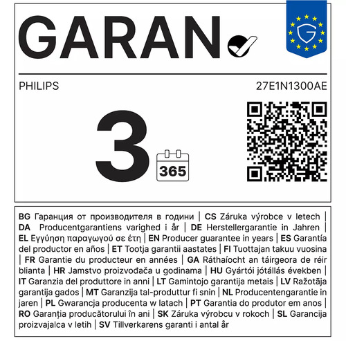 Philips 1000 series 27E1N1300AE/00 écran plat de PC 68,6 cm (27
