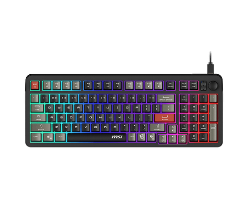 MSI FORGE GK110 FR clavier Gaming USB QWERTY Anglais américain Noir