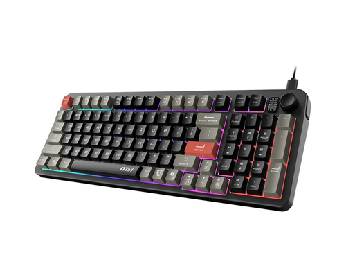 MSI FORGE GK110 FR clavier Gaming USB QWERTY Anglais américain Noir
