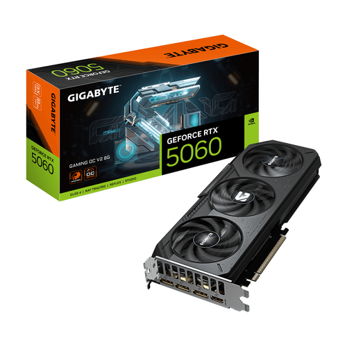 GIGABYTE GeForce RTX 5060 GAMING OC V2 8G – Carte graphique, 8GB GDDR7, 128bit, PCI-E 5.0, 2602 MHz Core Clock, 3 × DisplayPort, 1 × HDMI, DLSS 4, GV-N5060GAMING OC V2-8GD