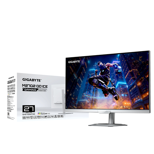 GIGABYTE M27Q2 QD ICE Moniteur de Jeu 27” QHD - 2560 x 1440, 200Hz, 1ms, 350 cd/m², FreeSync Premium, Display HDR400, HDMI 2.0, DisplayPort 1.4