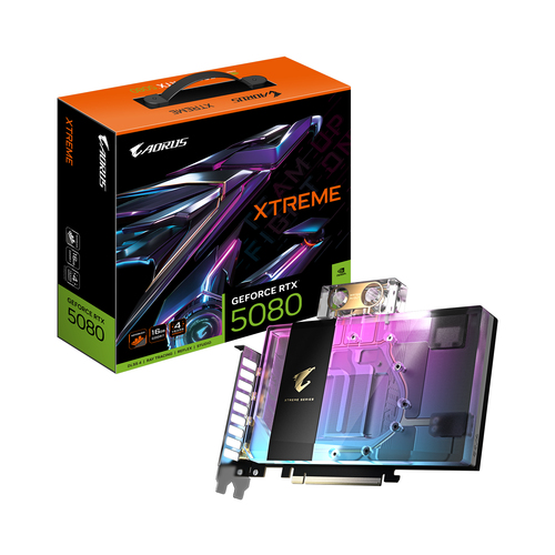 GIGABYTE AORUS GeForce RTX 5080 XTREME WATERFORCE WB 16G Carte Graphique