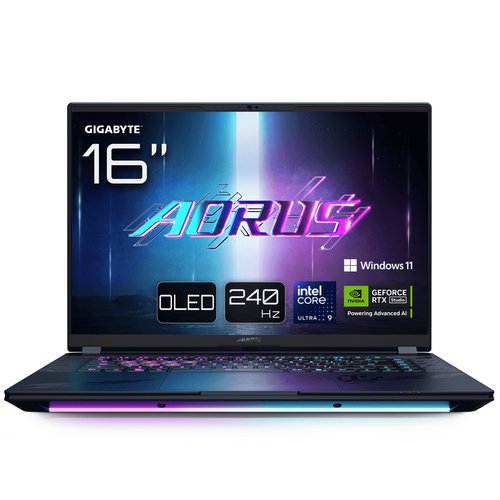 GIGABYTE AORUS MASTER 16 BYH Portable Gaming - 16,0“, 240Hz OLED, Intel Core 275HX, NVIDIA RTX 5080 GPU, 32Go DDR5 5600MHz, 2 x Gen4 1To SSD, Win 11 Pro, Garantie 2 ans, AORUS MASTER 16 BYHC5FRE65SP