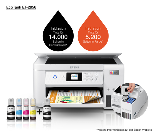 Epson EcoTank ET-2856 Jet d'encre A4 5760 x 1440 DPI 33 ppm Wifi