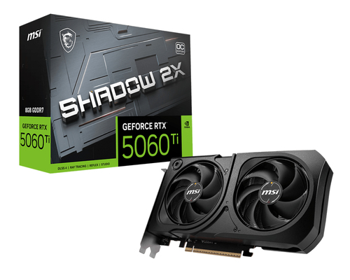 MSI GEFORCE RTX 5060 TI 8G SHADOW 2X OC PLUS carte graphique NVIDIA 8 Go GDDR7