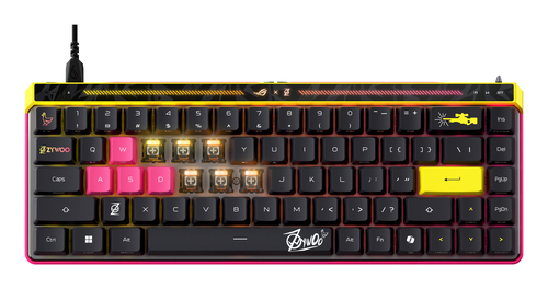 ASUS ROG Falchion Ace HFX ZywOo Edition clavier Gaming USB QWERTY US International Noir